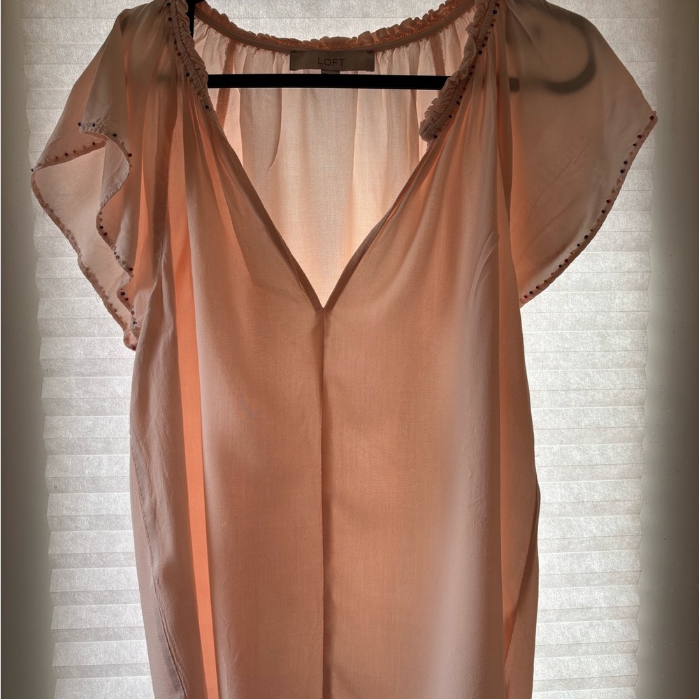 LOFT Women's Light Coral Blouse